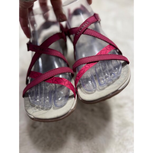 Merrell Womens fuchsia performance Strappy Pink Sandals Size 8.5 - Picture 9 of 11